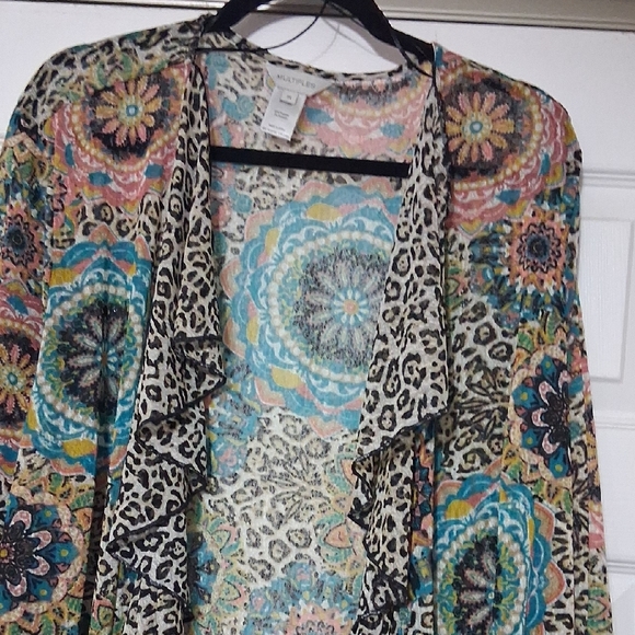 Multiples Multicolor Patterned Cardigan - Picture 3 of 4